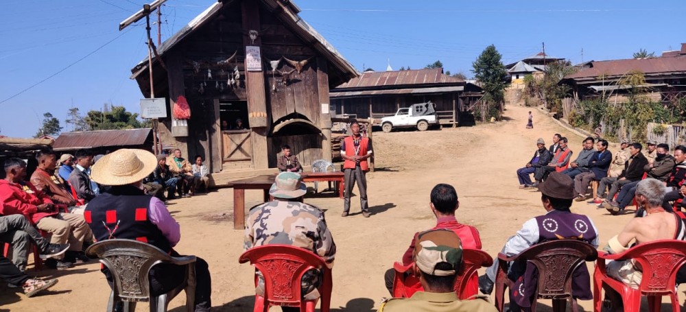 Kiphire Battalion Assam Rifles participating in the Morung Festival at Phokphur village on January 30. (Photo Courtesy: HQ IGAR (N))